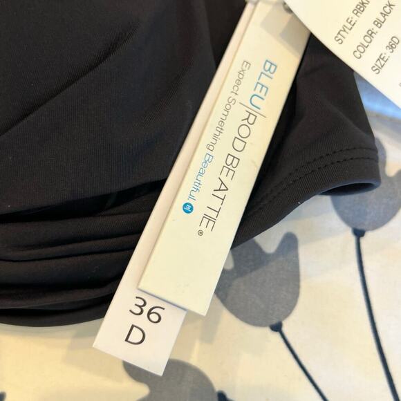 Bleu Rod Beattie Kore Underwire Cross Back Bikini Top Black Size 36D NWT - Picture 9 of 9